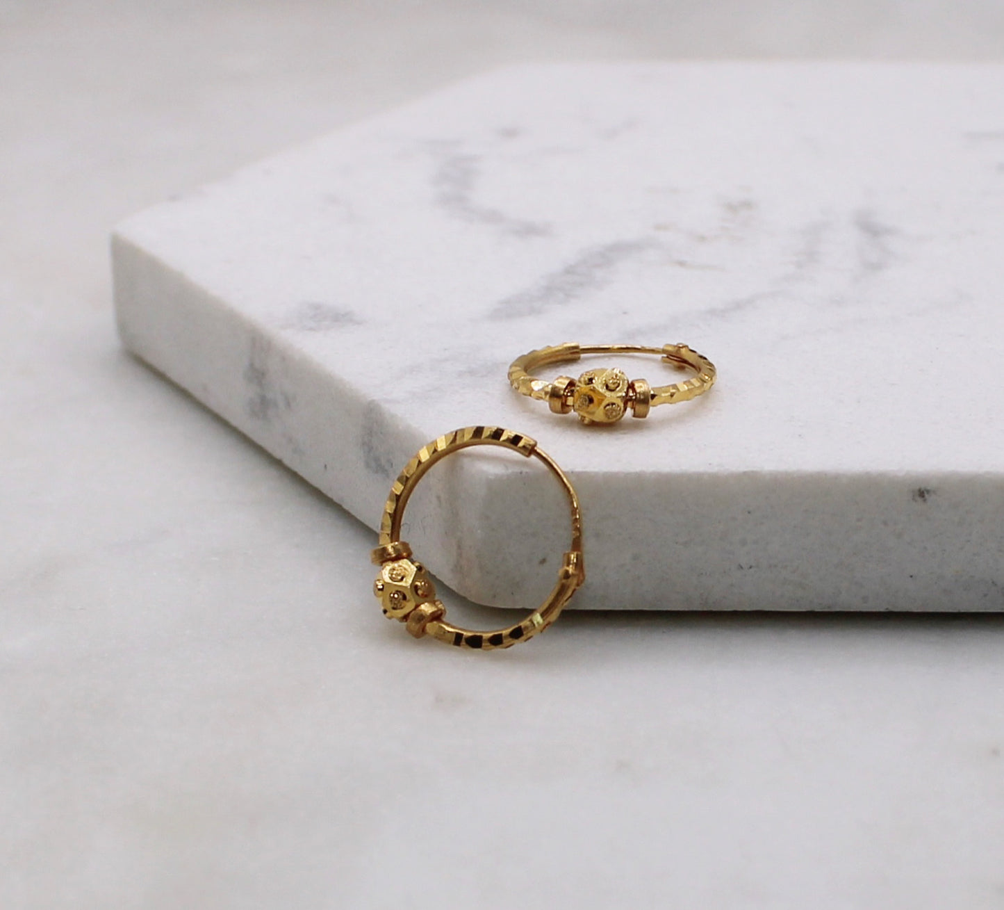 Dainty 22carat Small Hoops