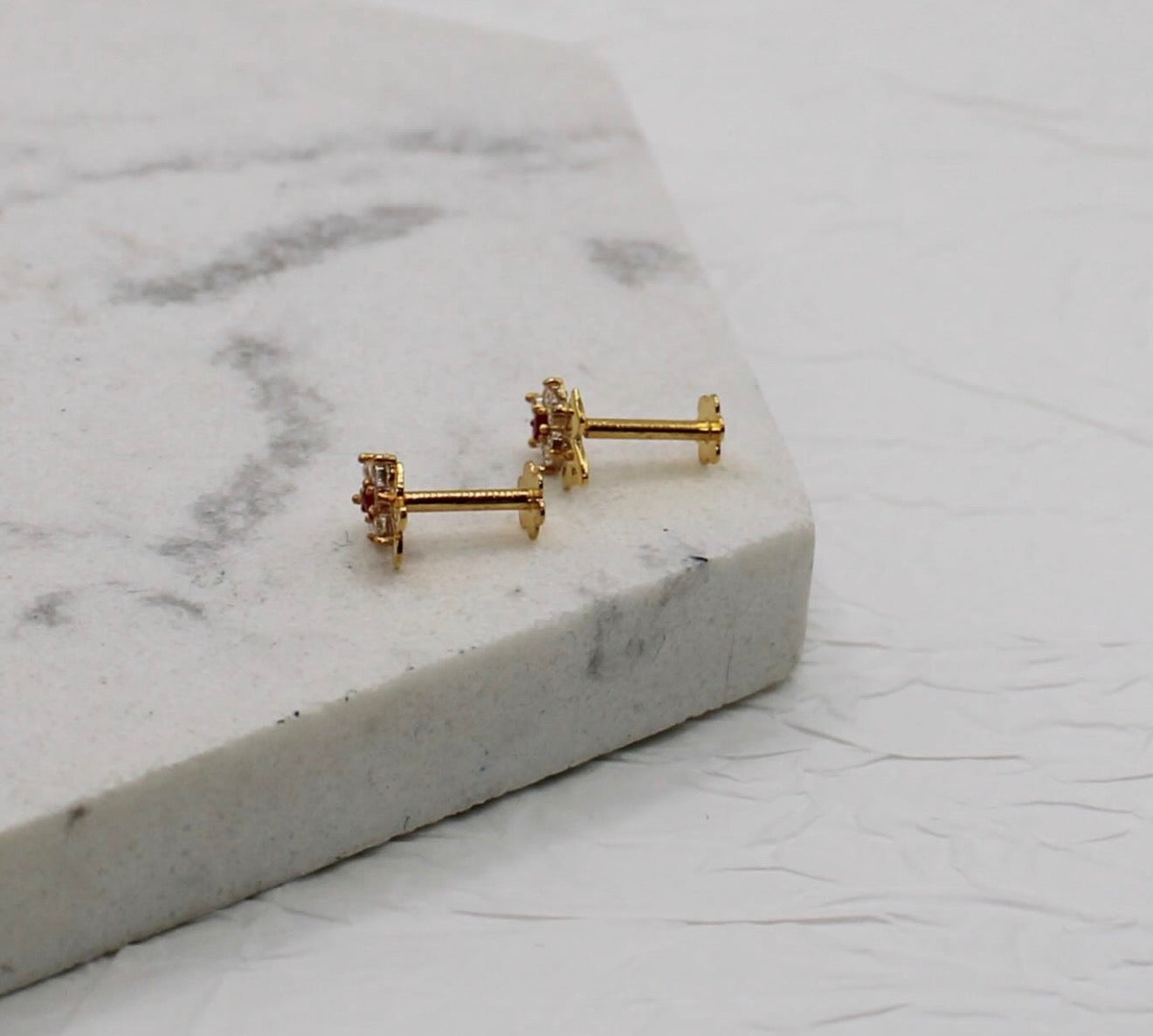 Flower With Leaf Studs