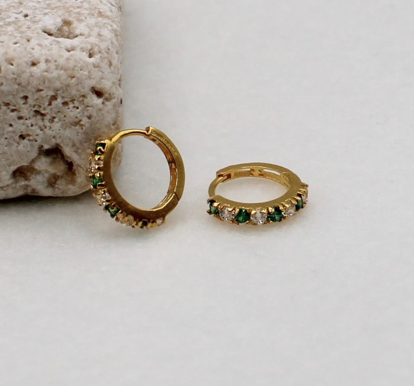 Green Hoops | 7.5mm