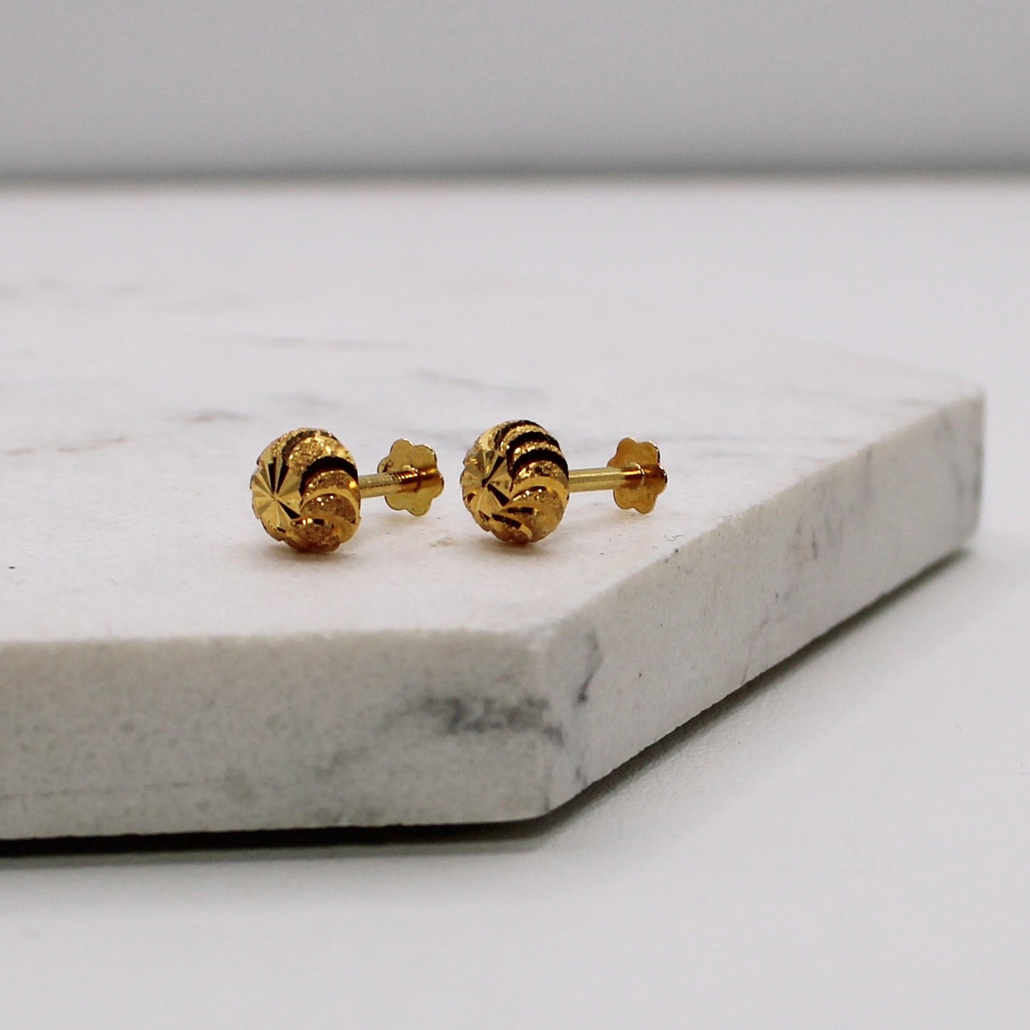 Round Gold Studs