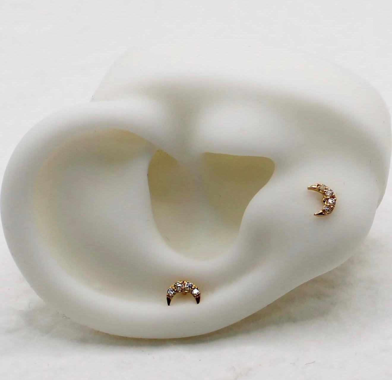 Sparkly Moon Studs