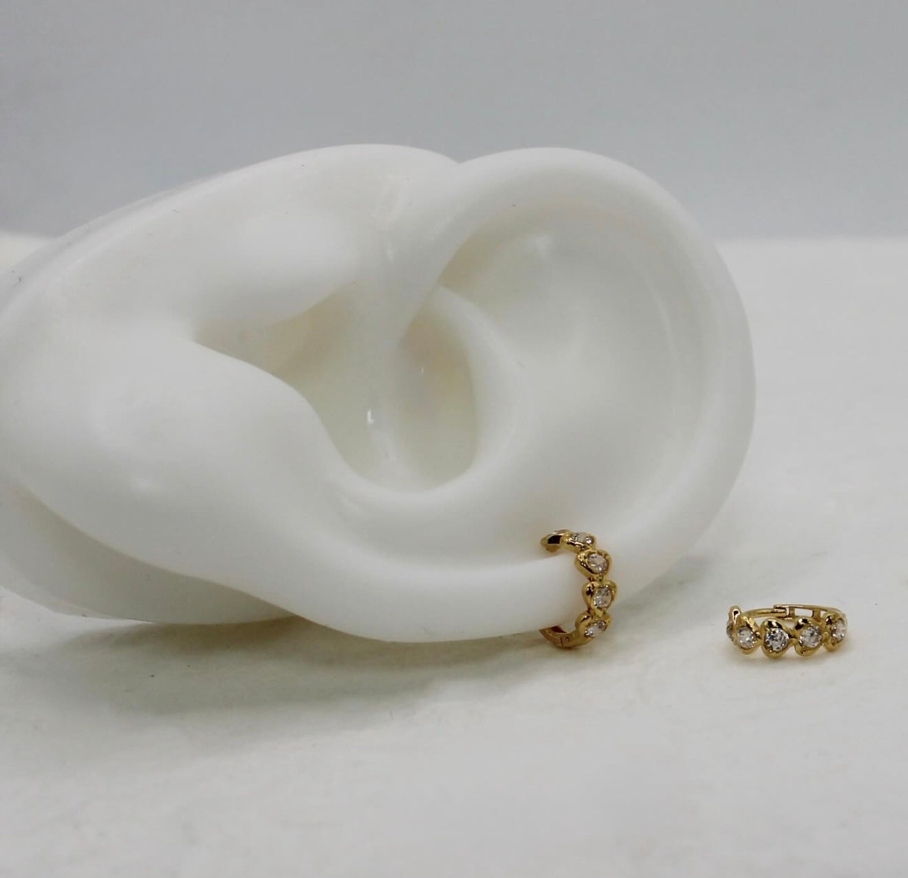 Stacked Heart Hoops