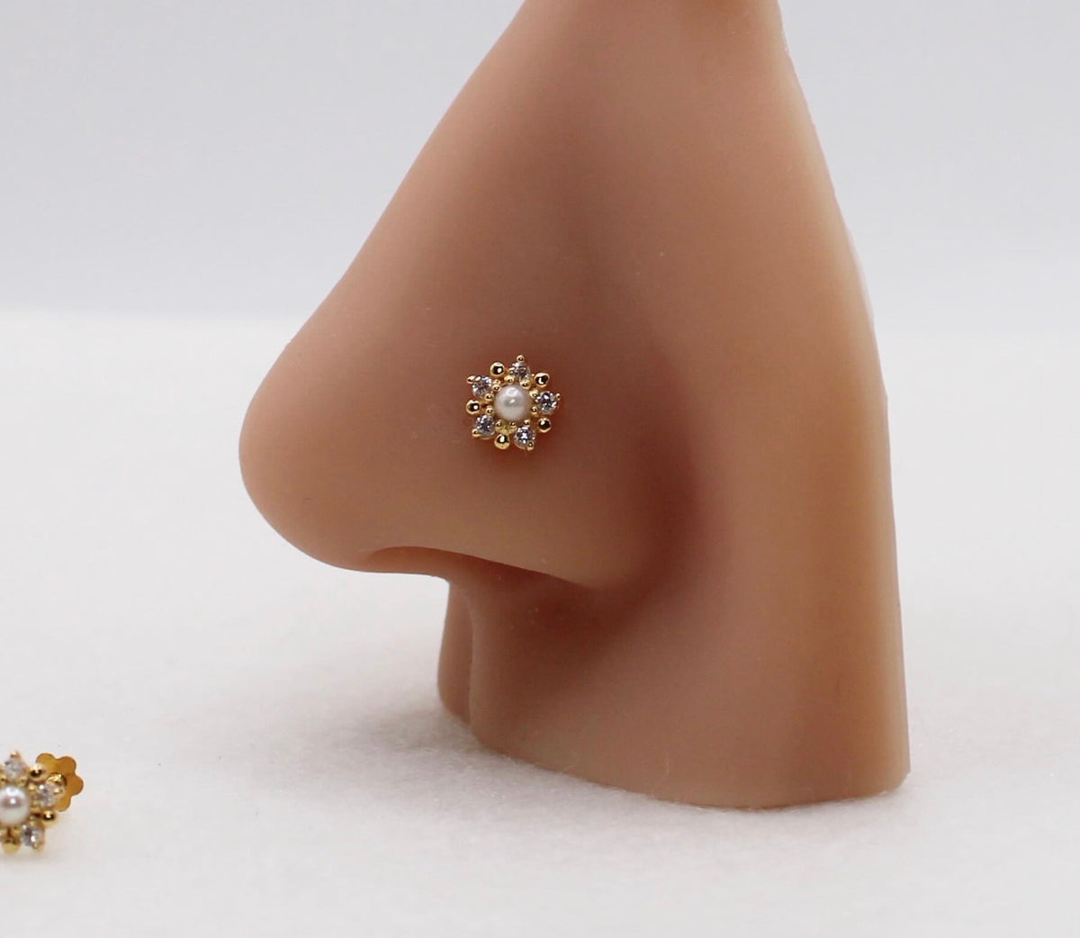 Sparkly Pearl Studs