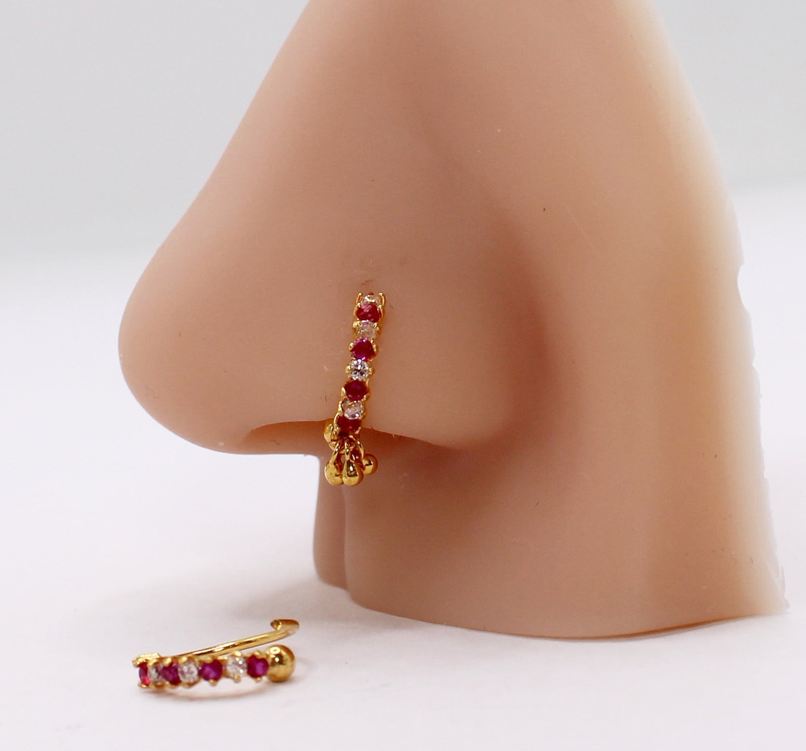 Deep Pink Cluster Hoop