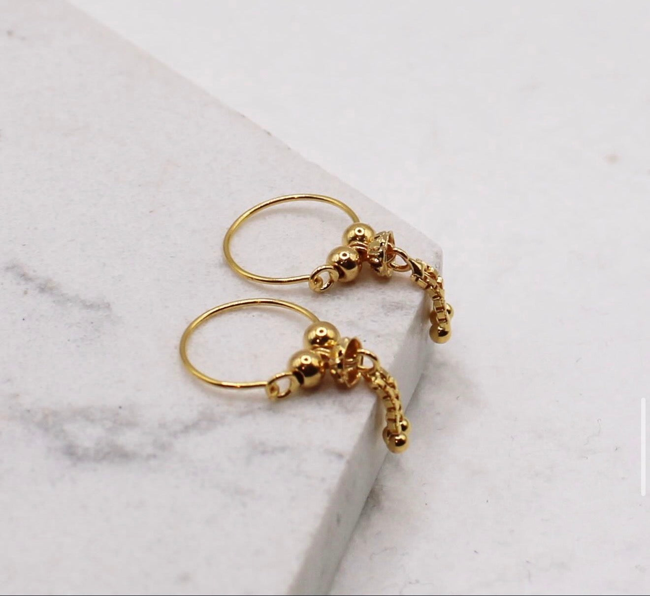 Anaya Chain Hoops | 9mm