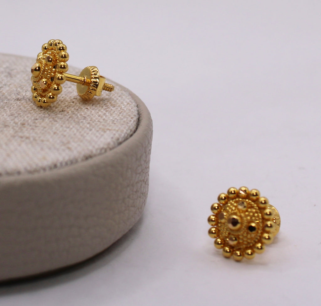 22carat Round Studs