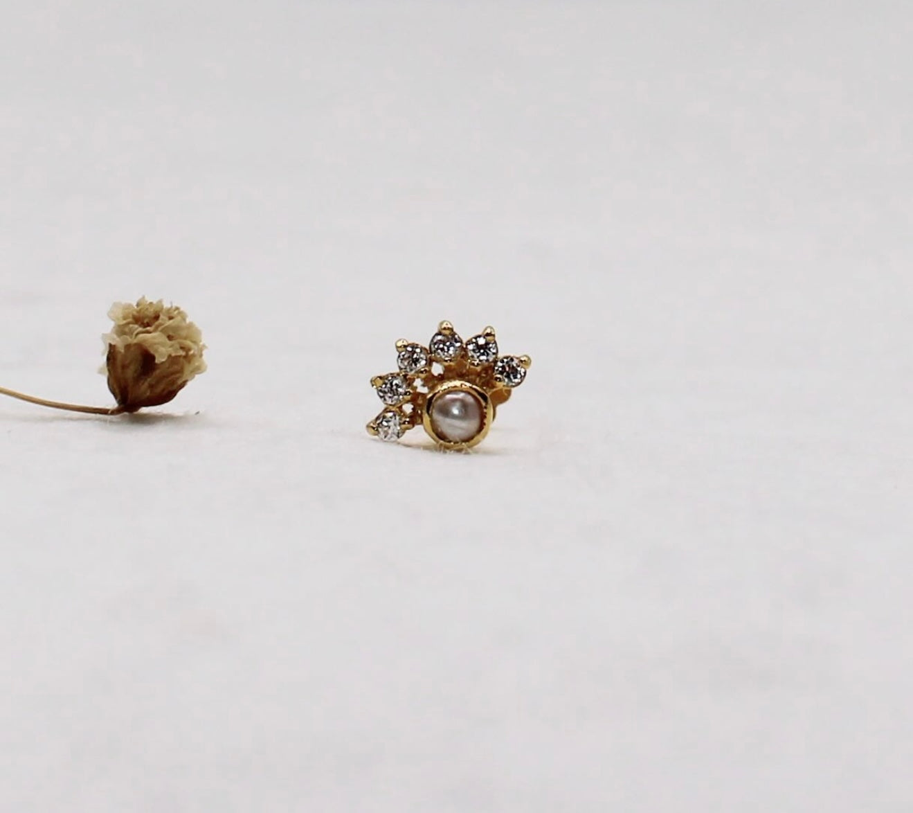 Pearl Crescent Stud