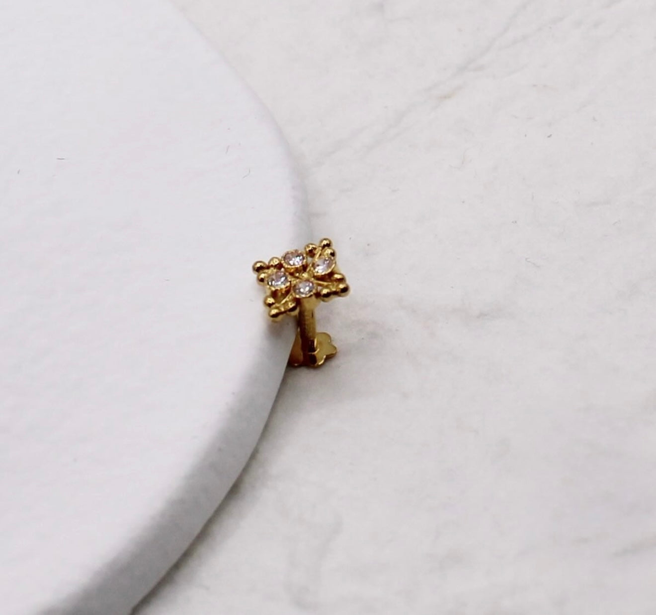 Sparkly Square Stud