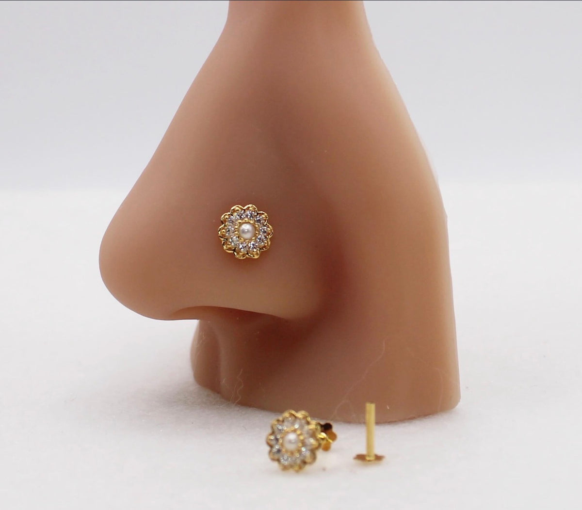 Sunflower Pearl Studs | 14carat