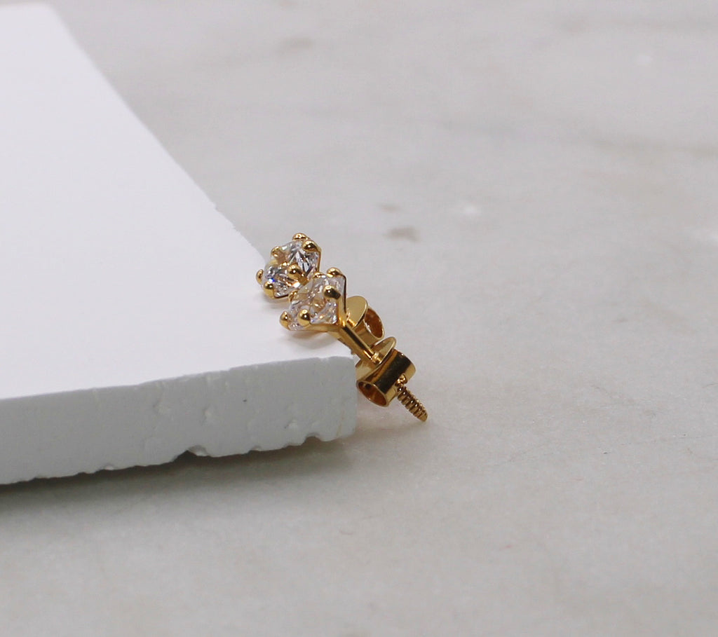 Cushioned Cubic Zirconia Studs | 5mm