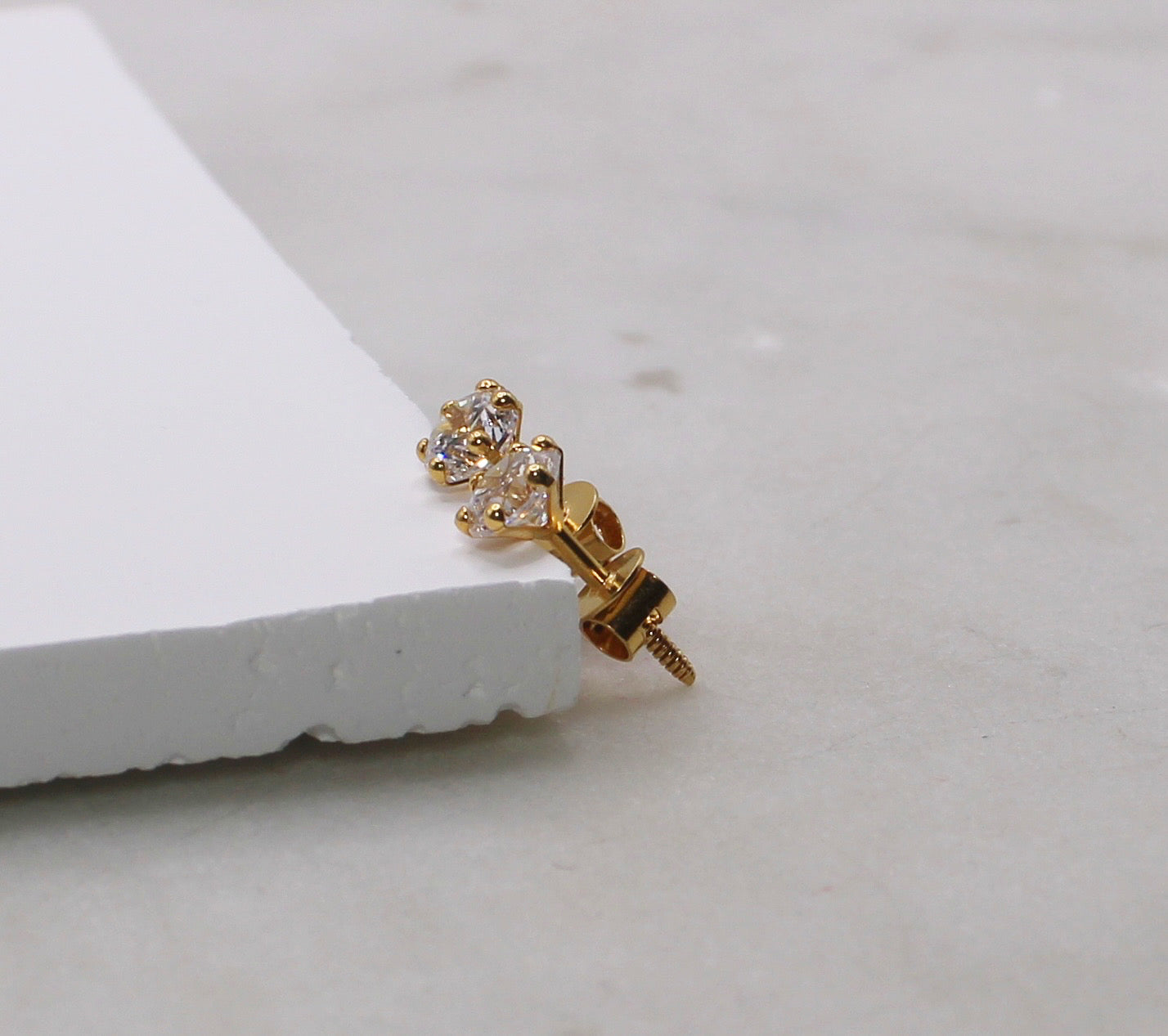 Cushioned Cubic Zirconia Studs | 5mm