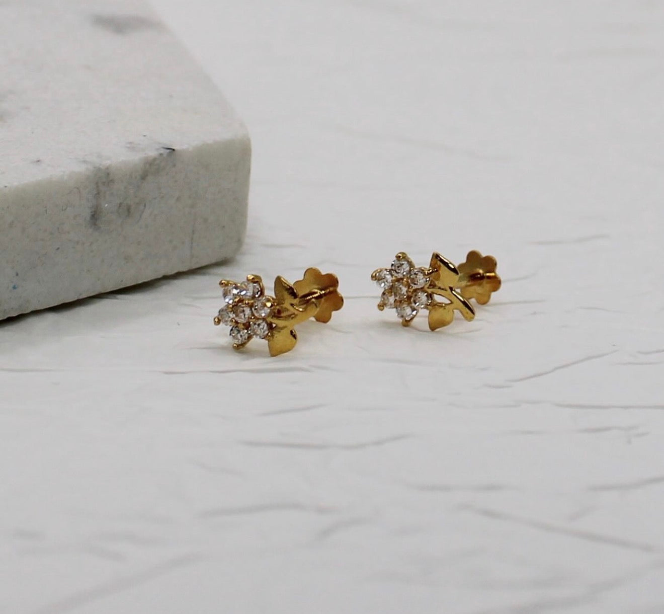 Flower With Leaf Studs