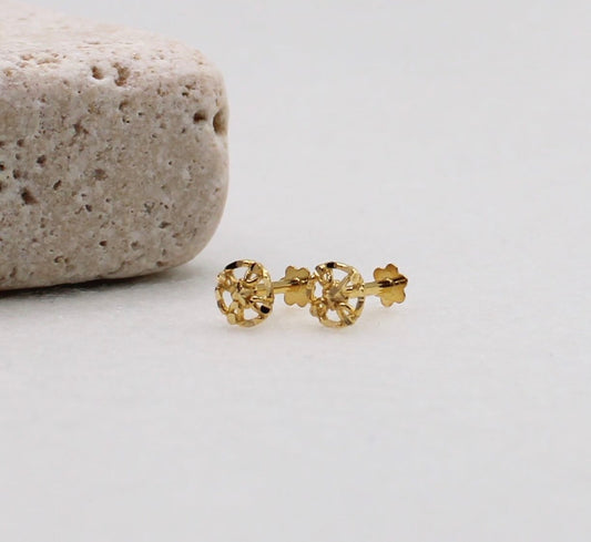 Small Golden Bloom Studs | 18carat