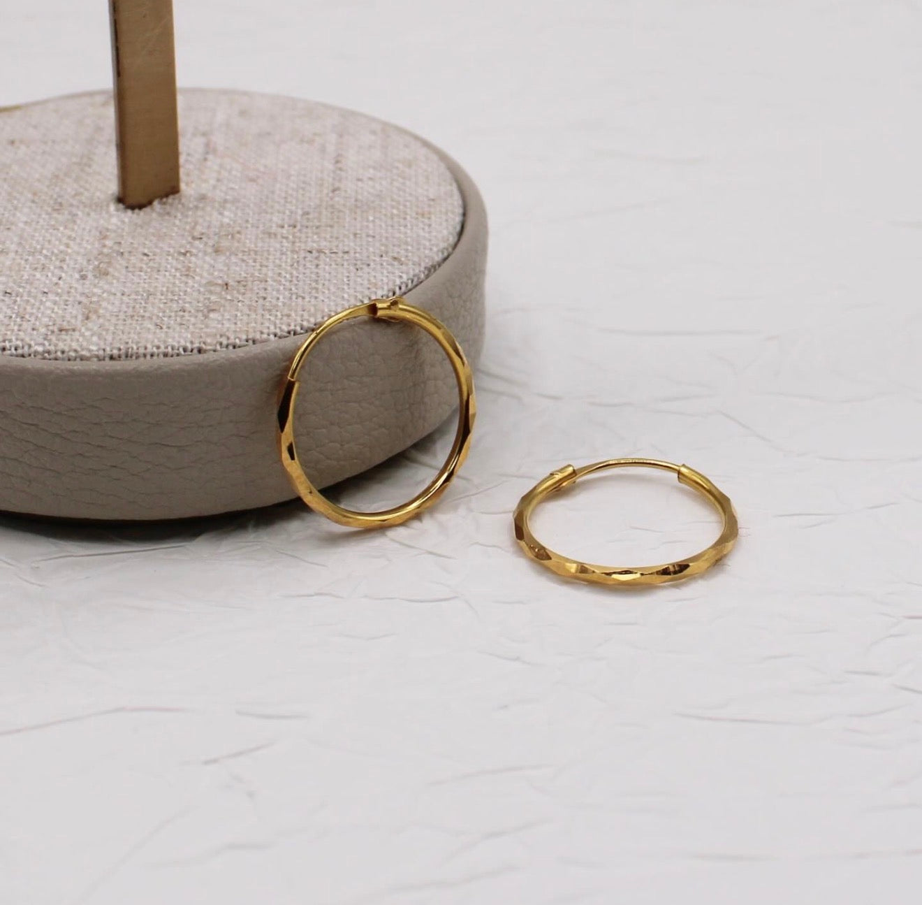 Diamond-cut Hoops | 15mm