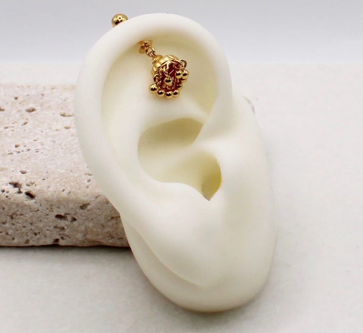 Vertical-Helix Jhumka Stud