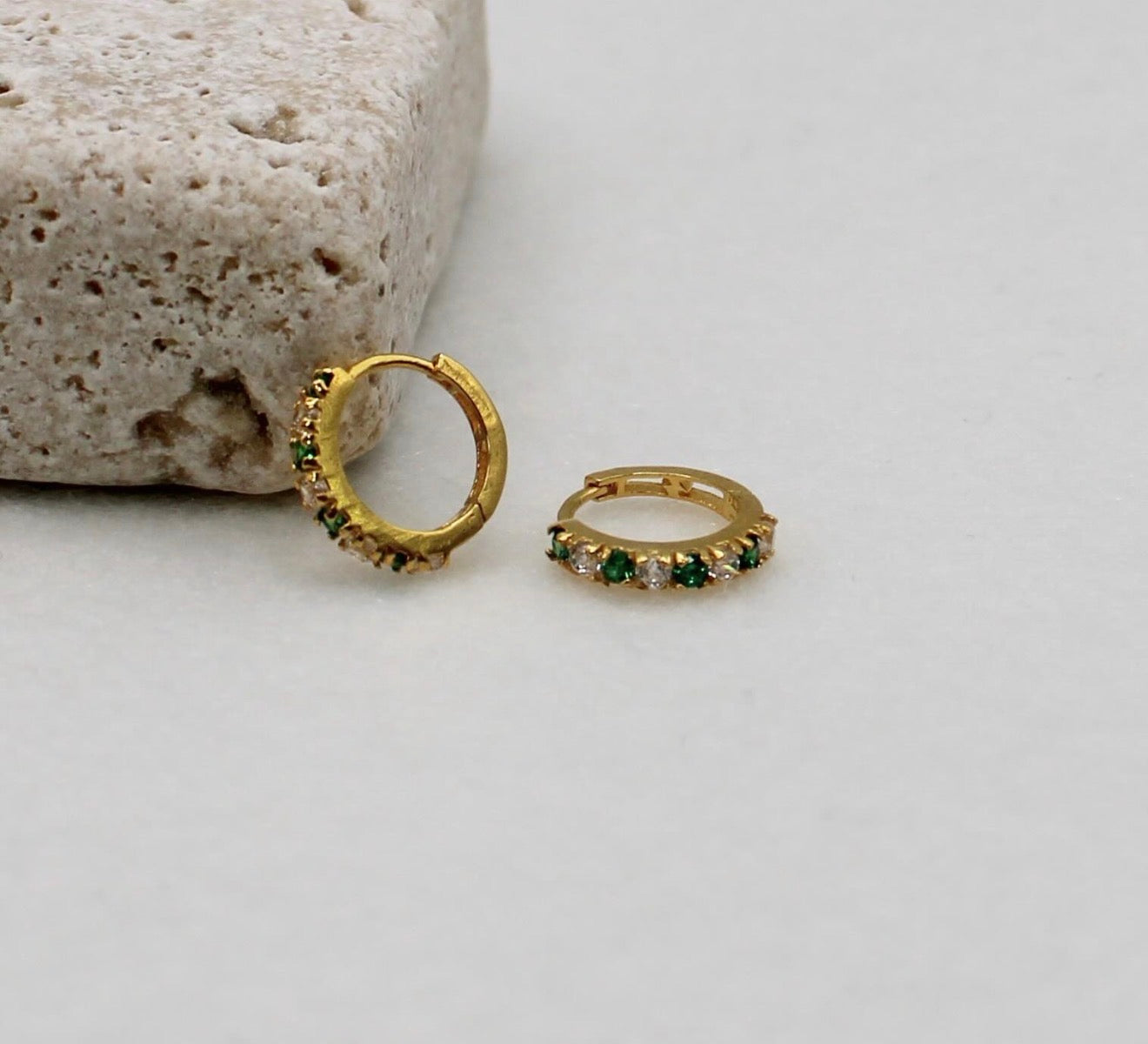 Green Hoops | 7.5mm