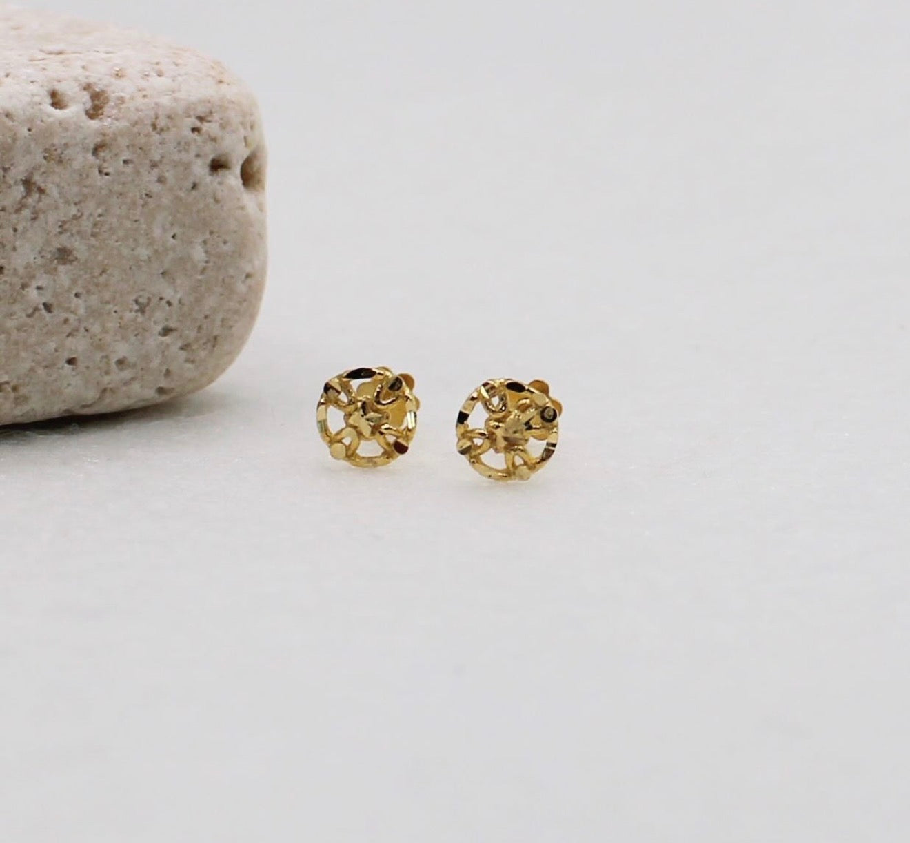 Small Golden Bloom Studs | 18carat