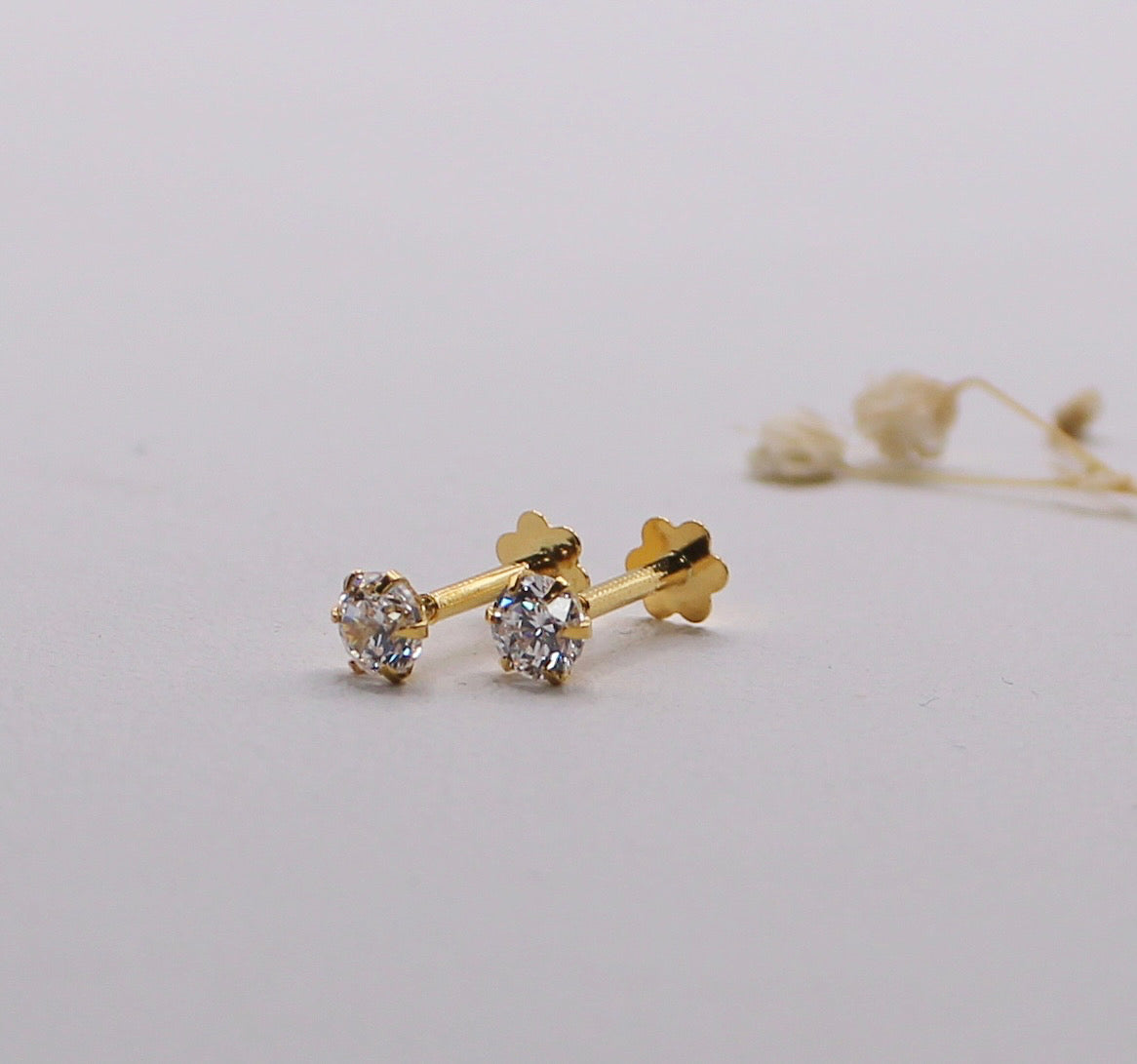 3mm sparkly studs