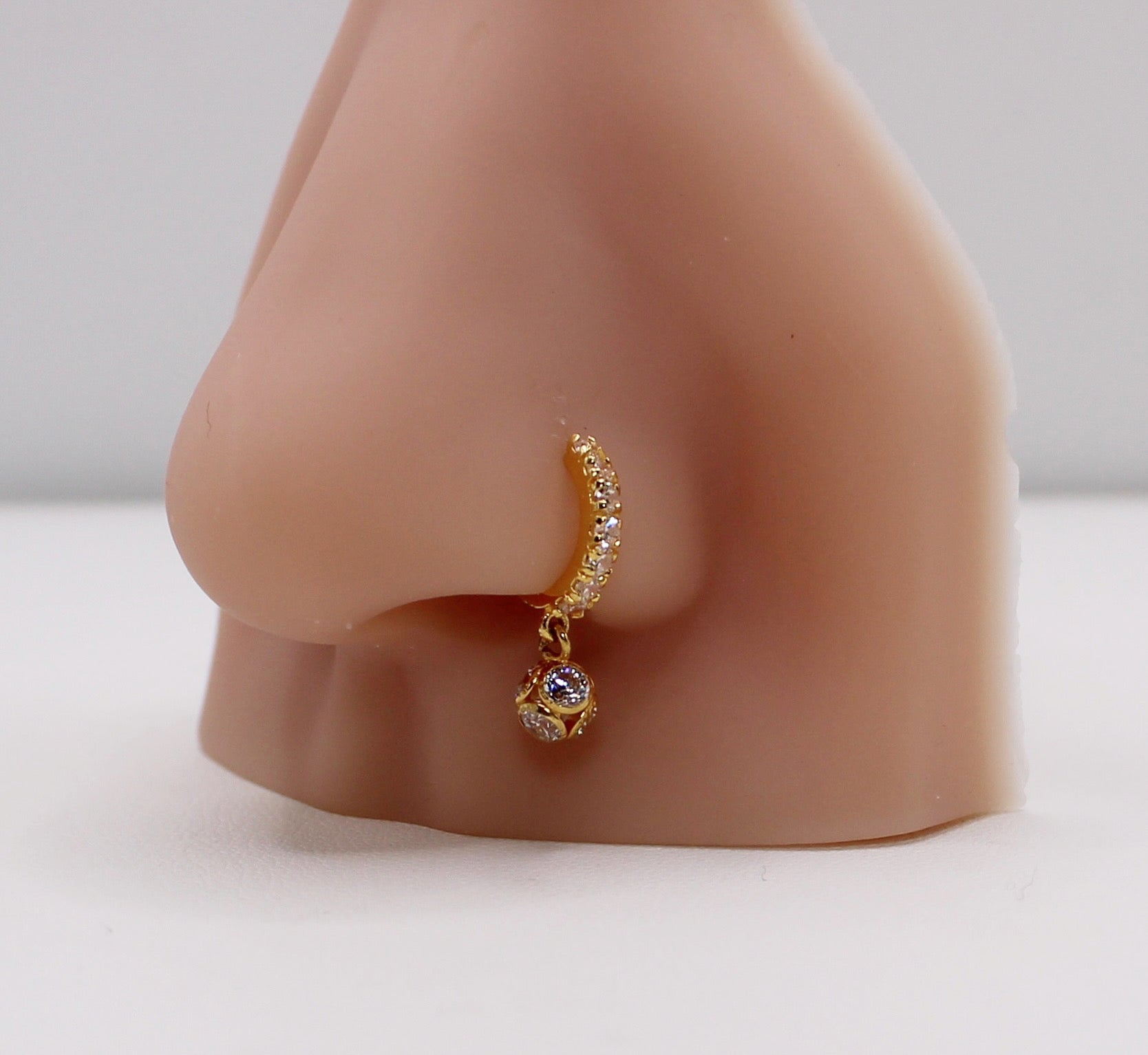 Chunky Sparkly Dangle-Ball Hoop