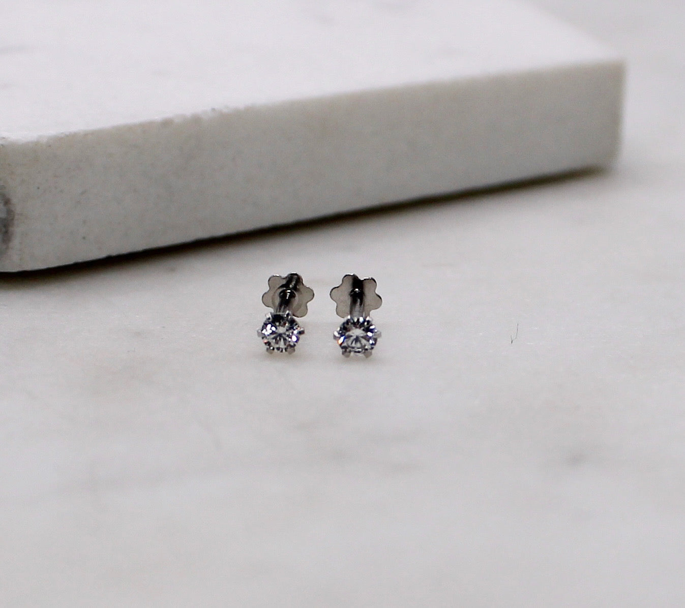 2mm Rhodium Studs