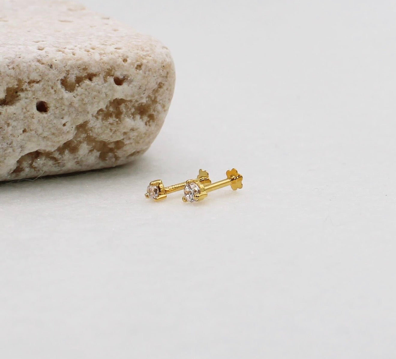 Triangular Diamanté Studs | 18carat
