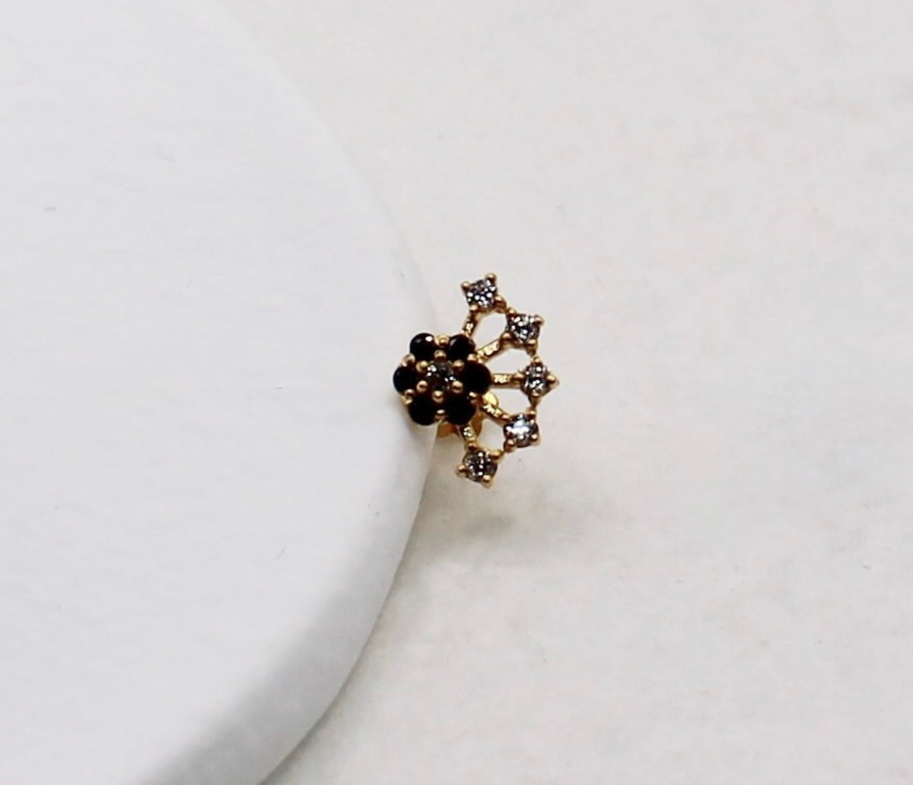 Black Crescent Stud