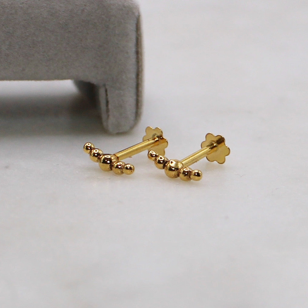 6.5mm Mini Croissant Studs