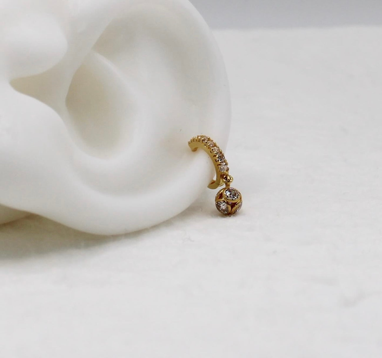 Chunky Sparkly Dangle-Ball Hoop