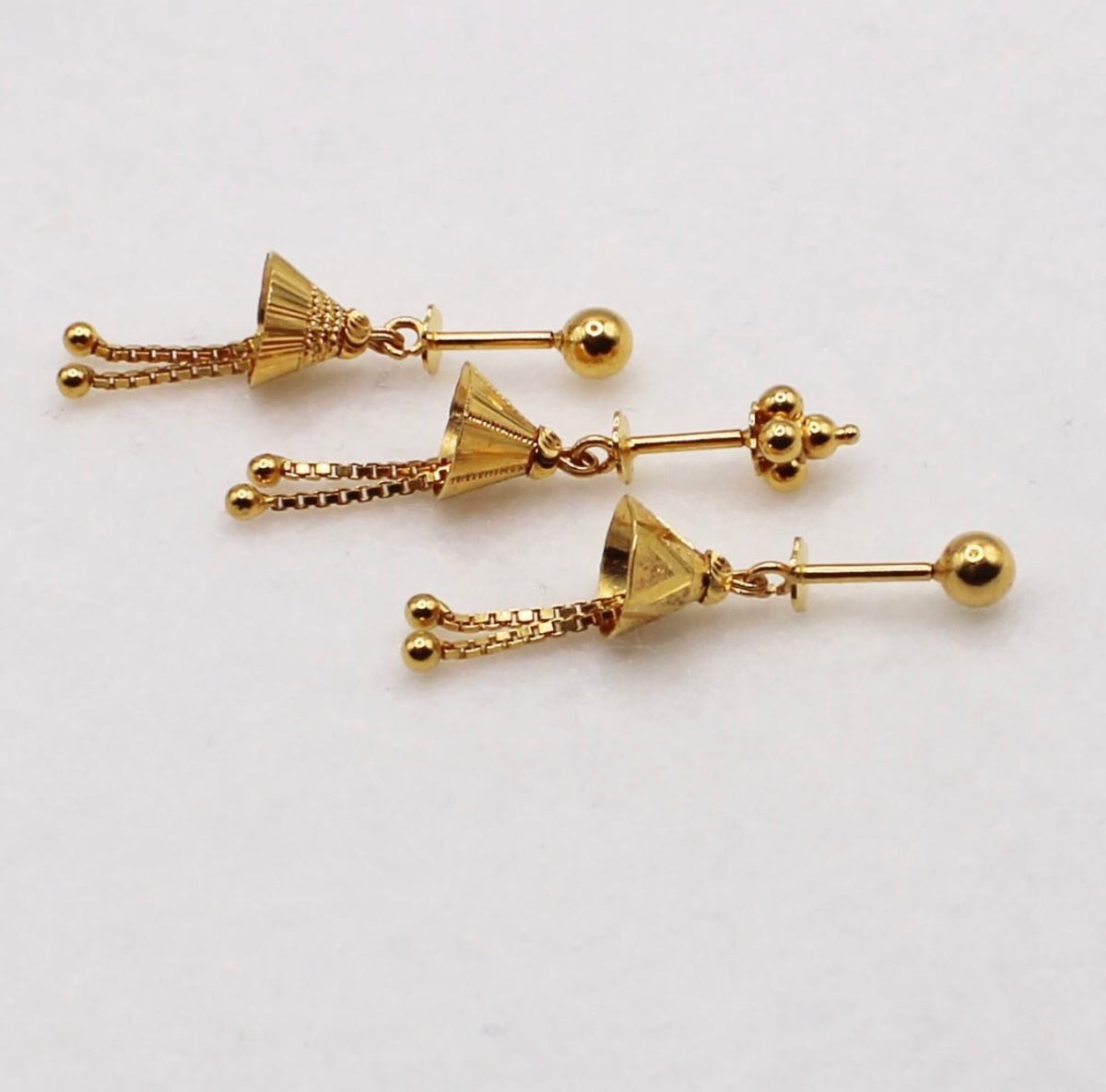 Dangly-bell Vertical Helix Stud