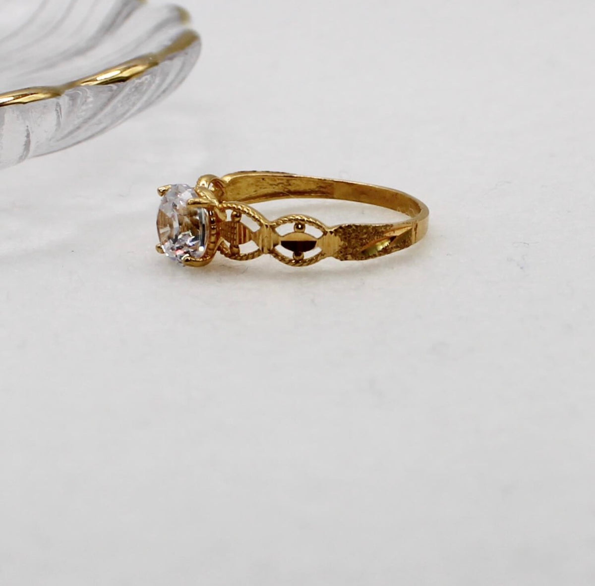 Chunky Cubic Zirconia Ring | Size P 1/2