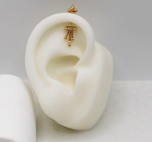 Chain-drop Vertical Helix Stud