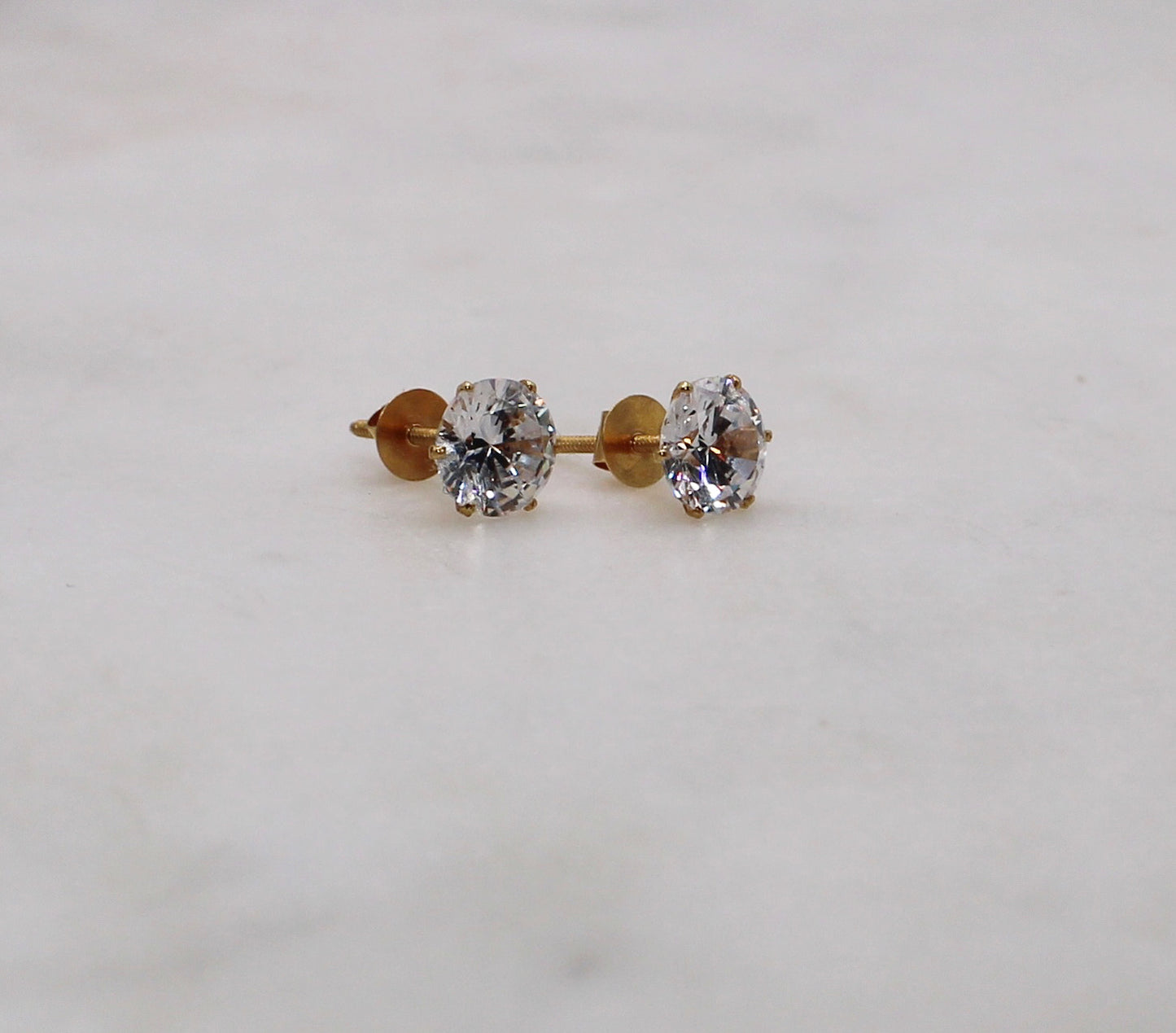 6mm Cubic Zirconia Studs