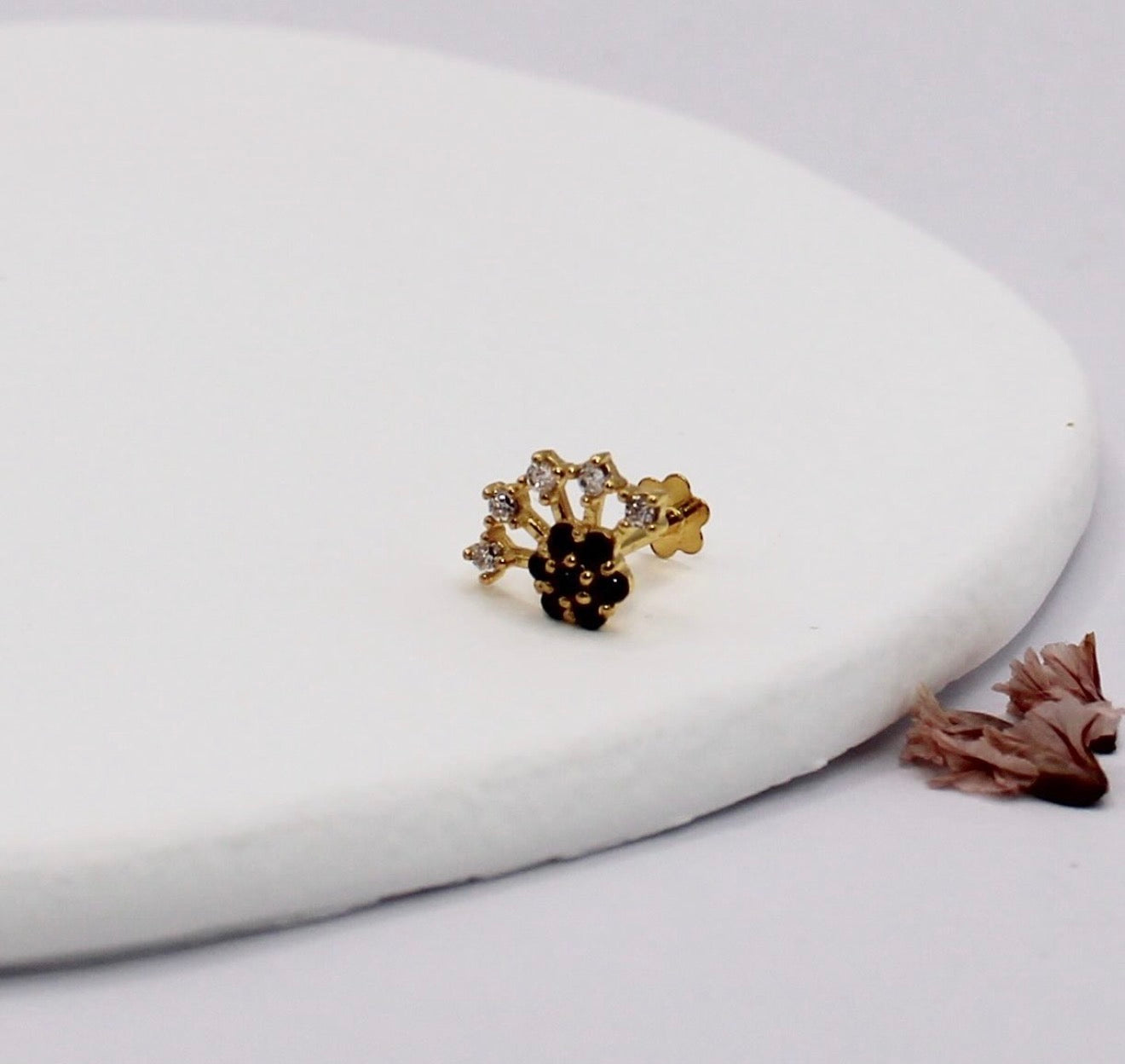 Black Crescent Stud