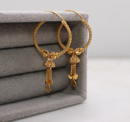 Sparkly Dangly 22carat Hoops