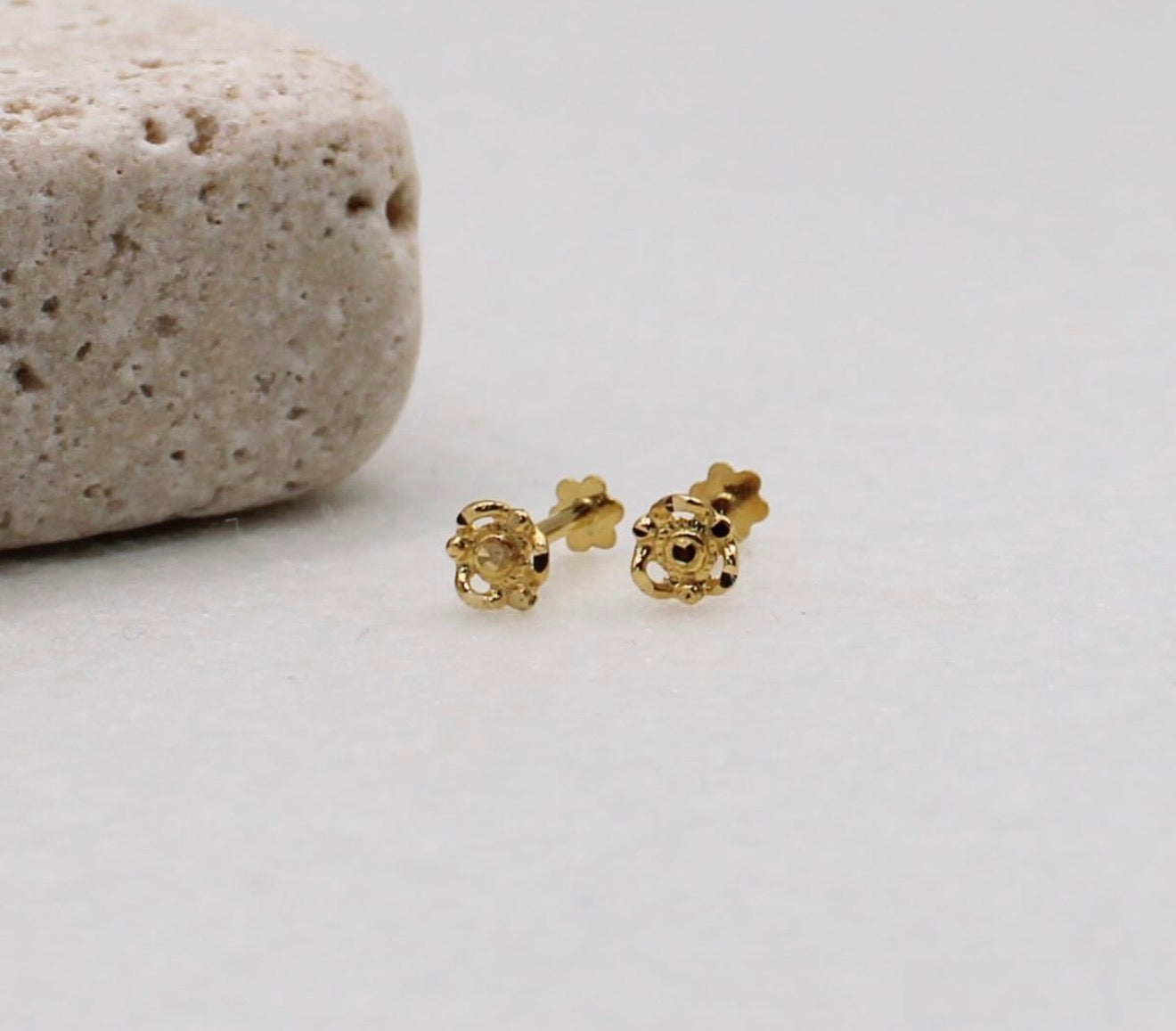 Mini Rosey Studs | 18carat