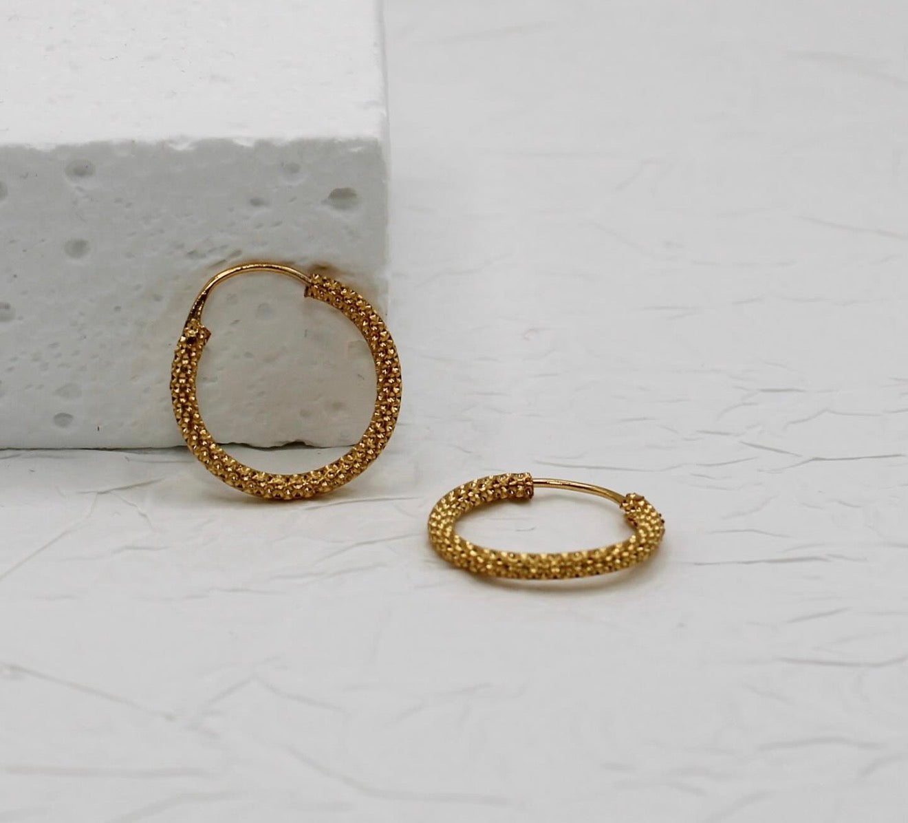 Dotted Detail Hoop Earrings