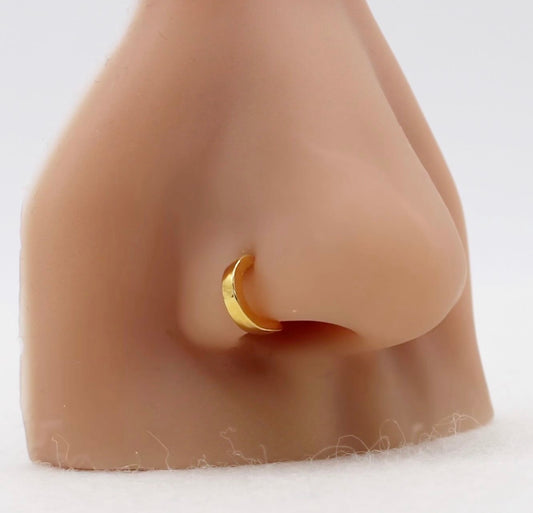 Plain Curve Stud | 18carat