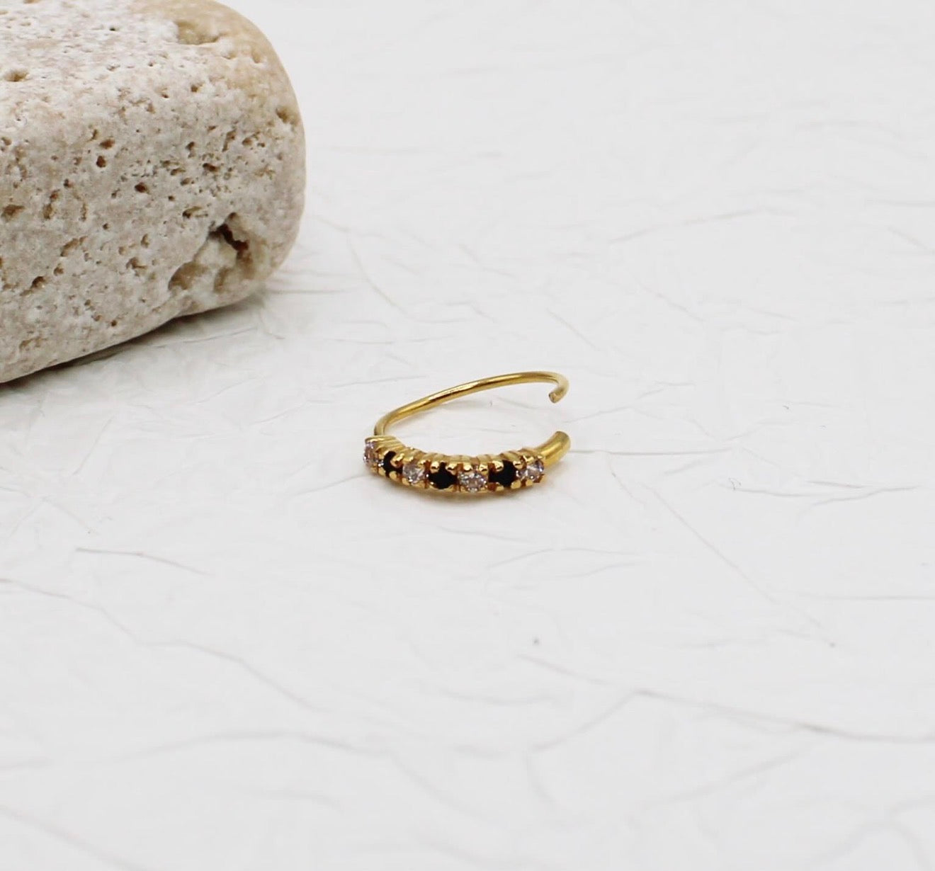 Black & Clear Hoop | 10mm