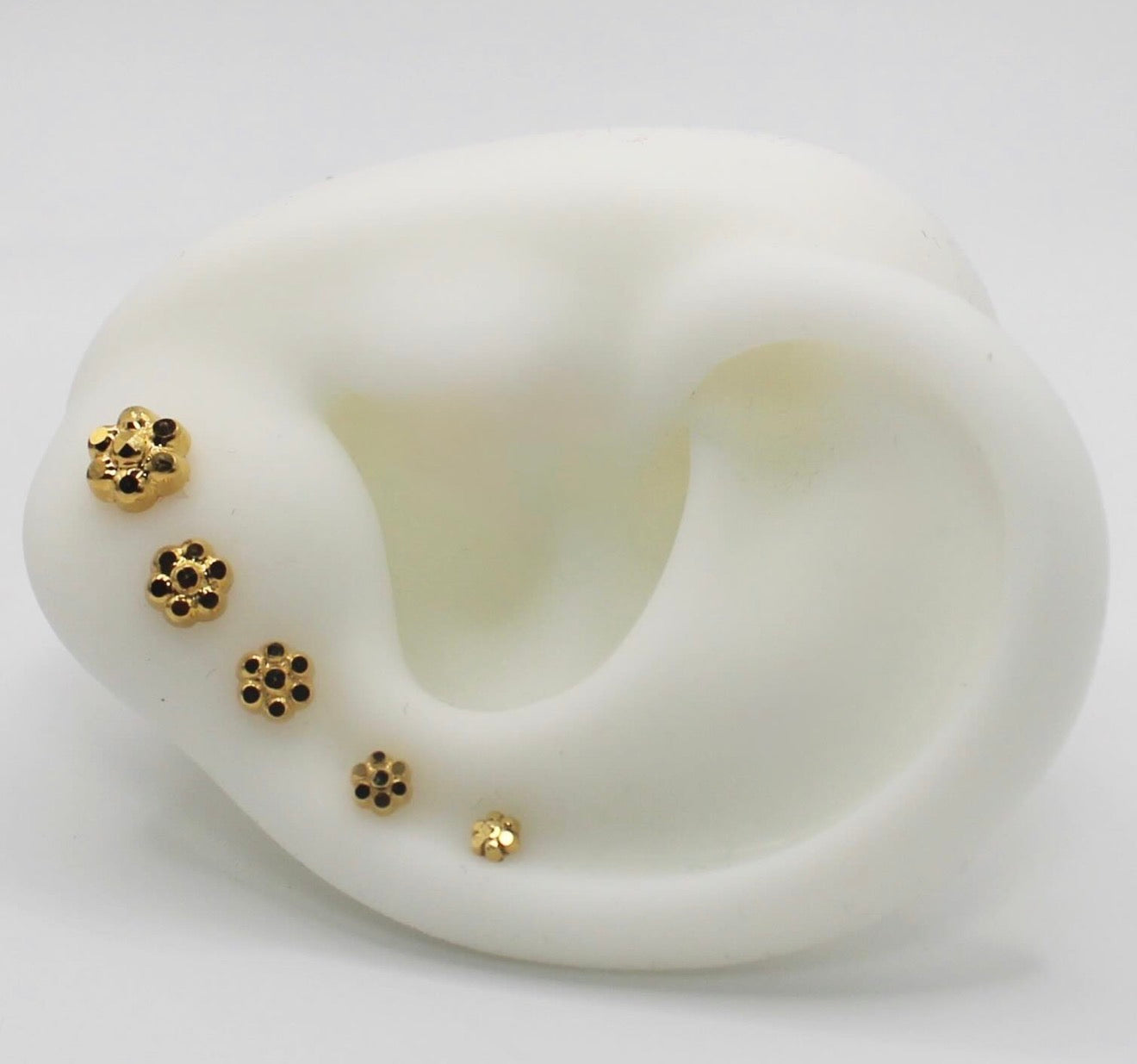 Gold Flower Stud | 18carat