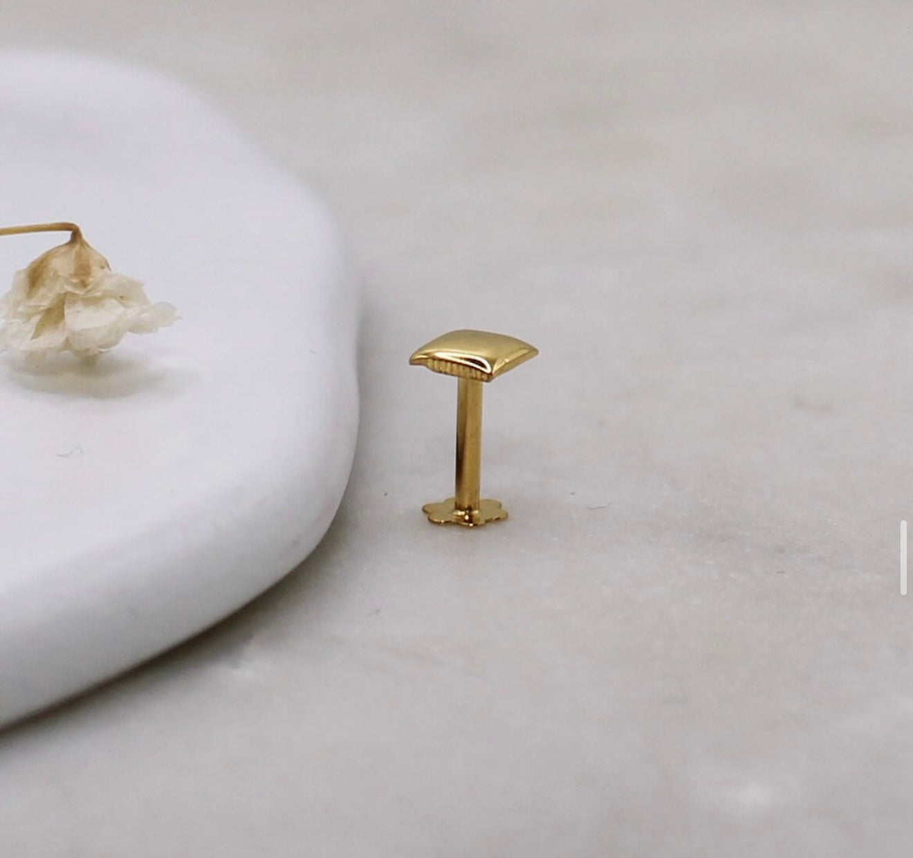 Gold Square Stud