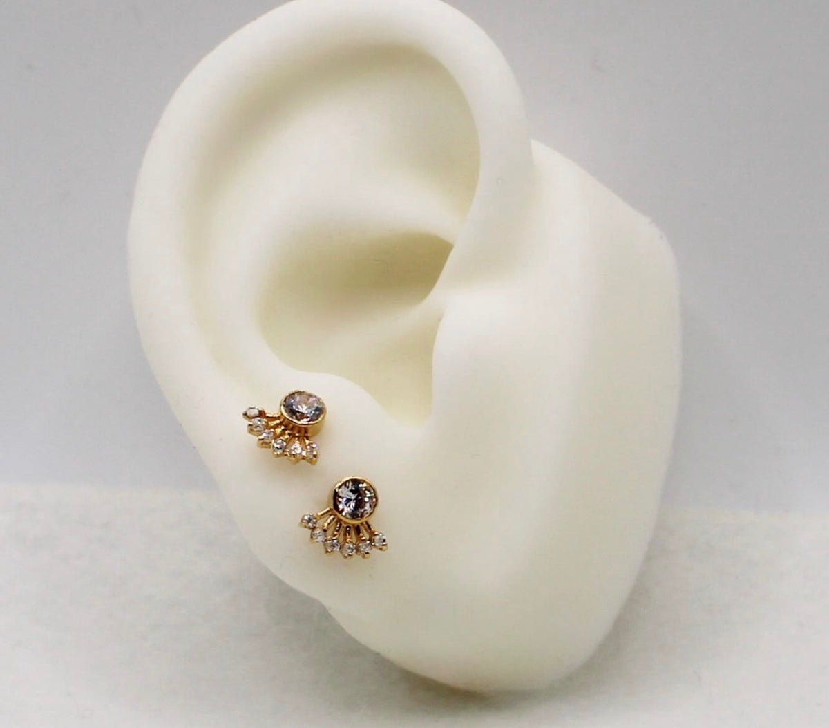 Cluster Crescent Stud | single piece