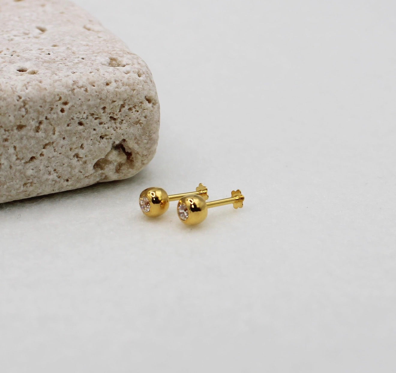 Small Chunky Ball Studs | 18carat