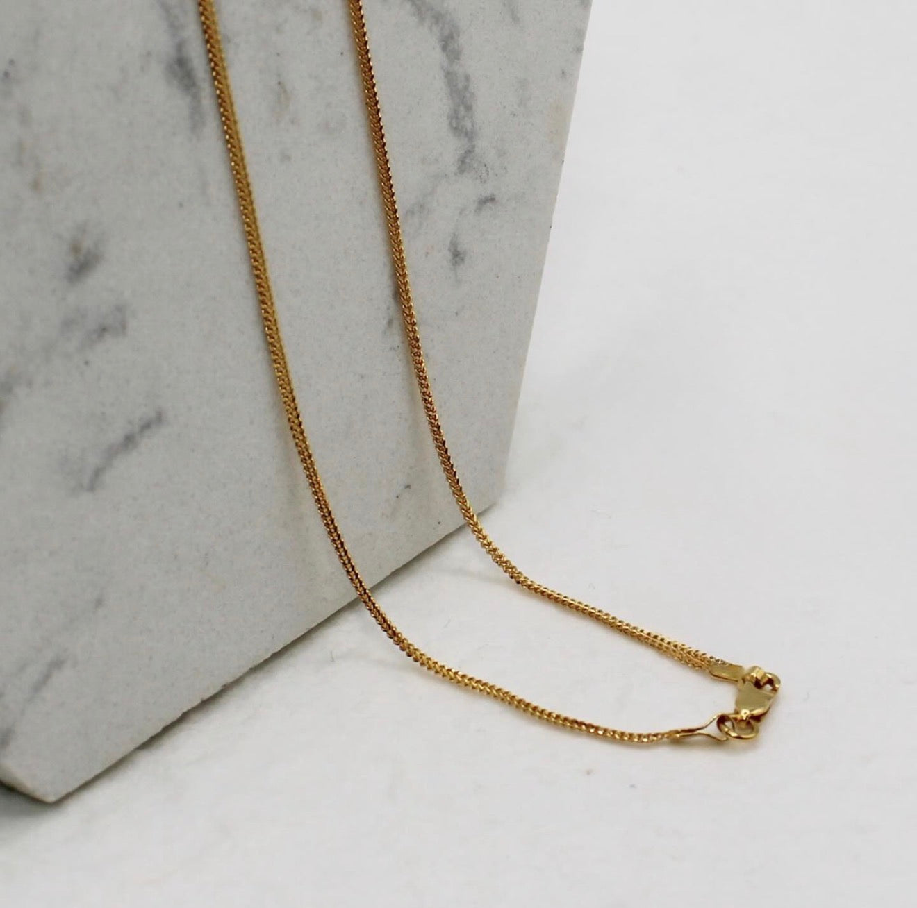 Thin 22carat Foxtail Chain