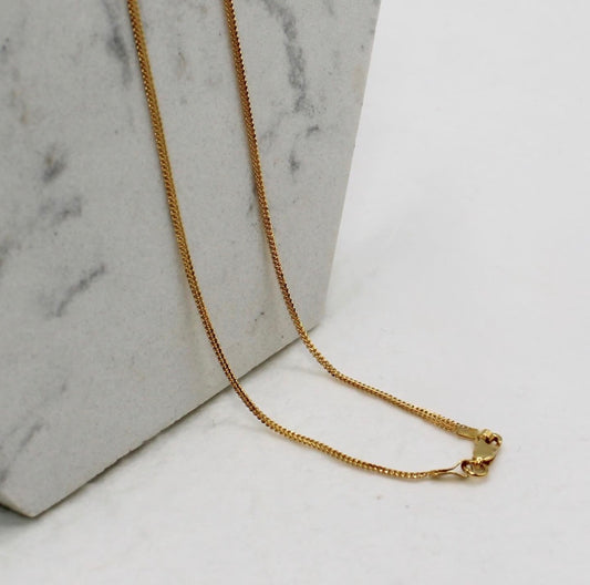 Thin 22carat Foxtail Chain