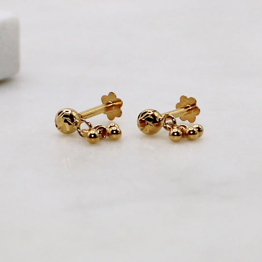 Gold Dangly Studs