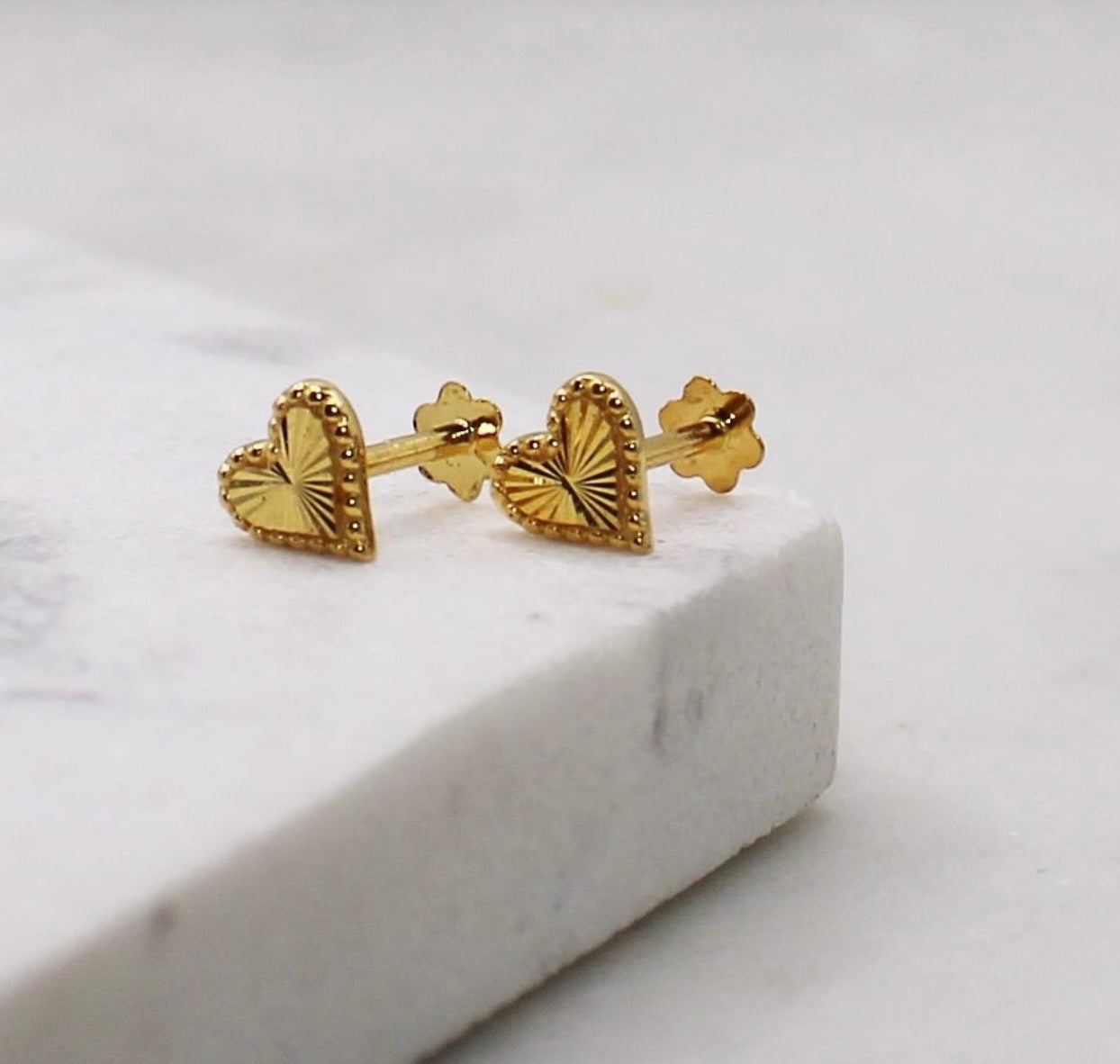 Dotted Small Heart Studs