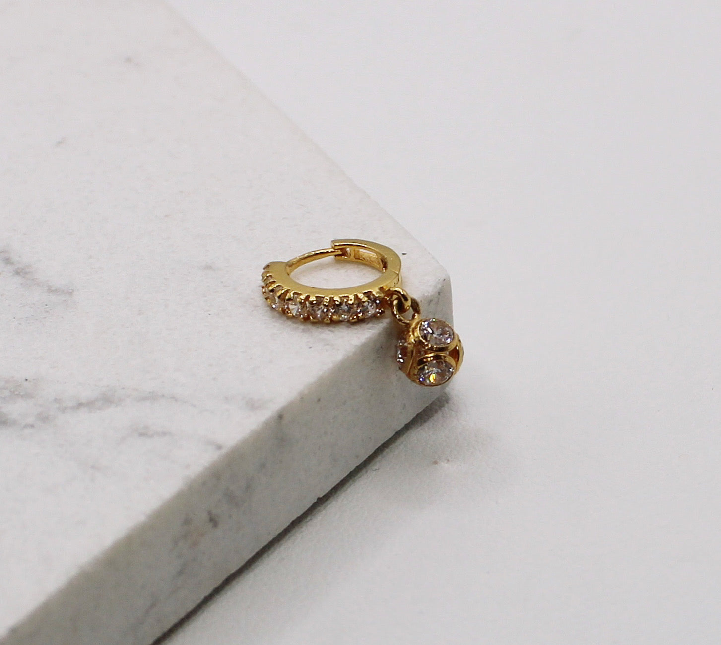 Chunky Sparkly Dangle-Ball Hoop