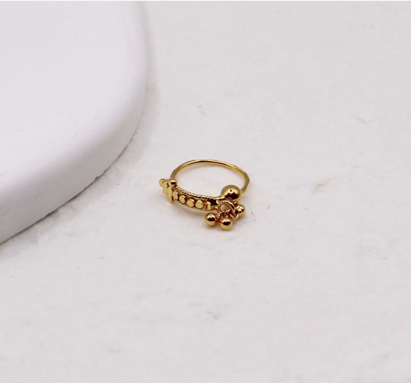 Golden Dangly Hoop | 9mm