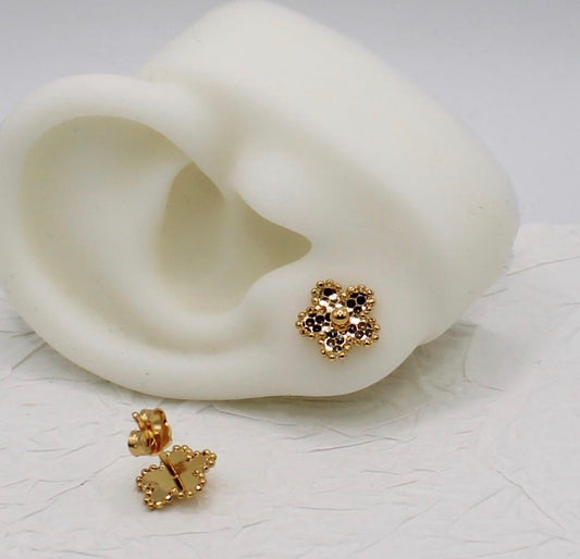 Flower Mirror Studs