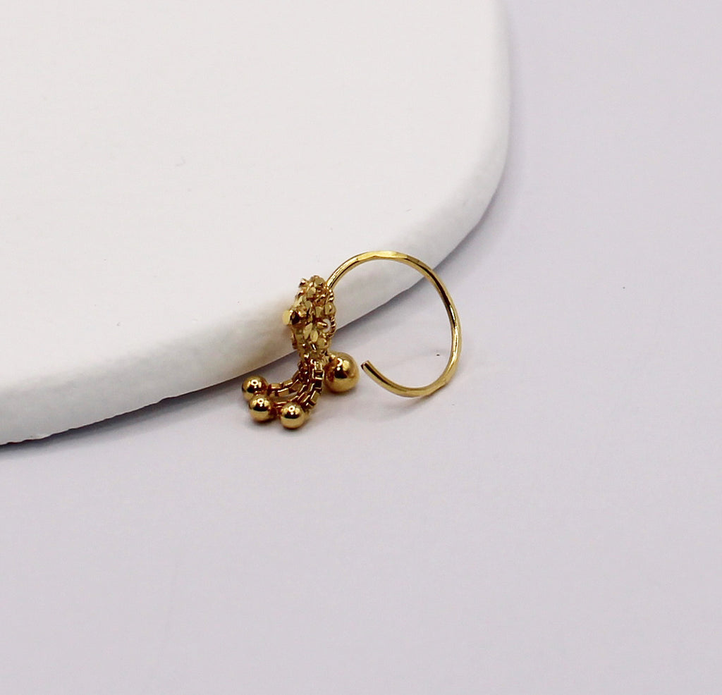 Chain Bloom Hoop | 9mm